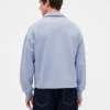 Jersey oversize de felpa gruesa con cremallera de un cuarto