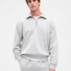 Jersey oversize de peso grueso con cremallera de un cuarto para adulto