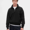 Jersey oversize de peso grueso con cremallera de un cuarto para adulto