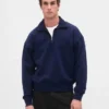 Jersey oversize de peso grueso con cremallera de un cuarto para adulto