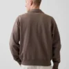 Jersey oversize de peso grueso con cremallera de un cuarto para adulto