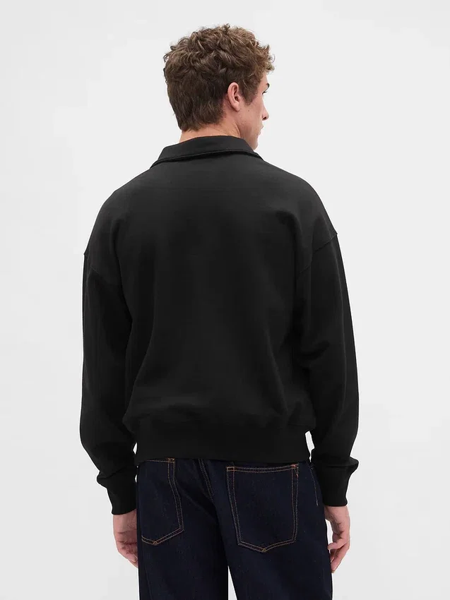 Jersey oversize de peso grueso con cremallera de un cuarto para adulto