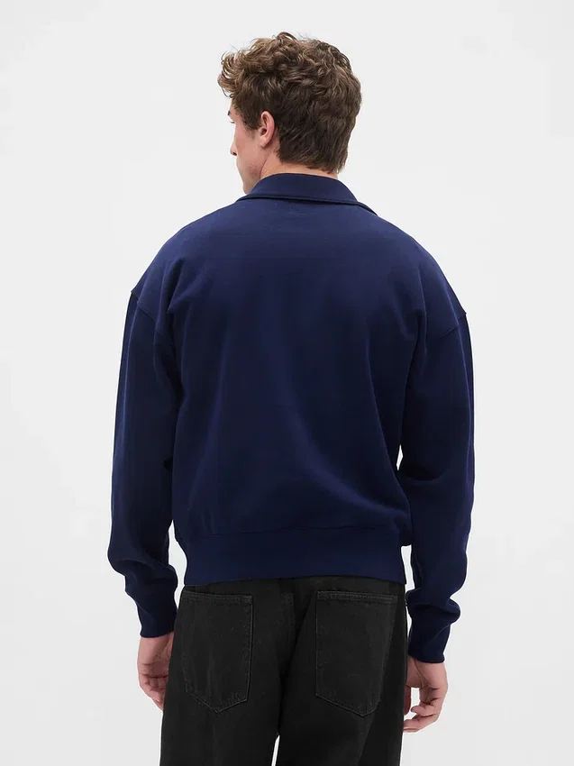 Jersey oversize de peso grueso con cremallera de un cuarto para adulto