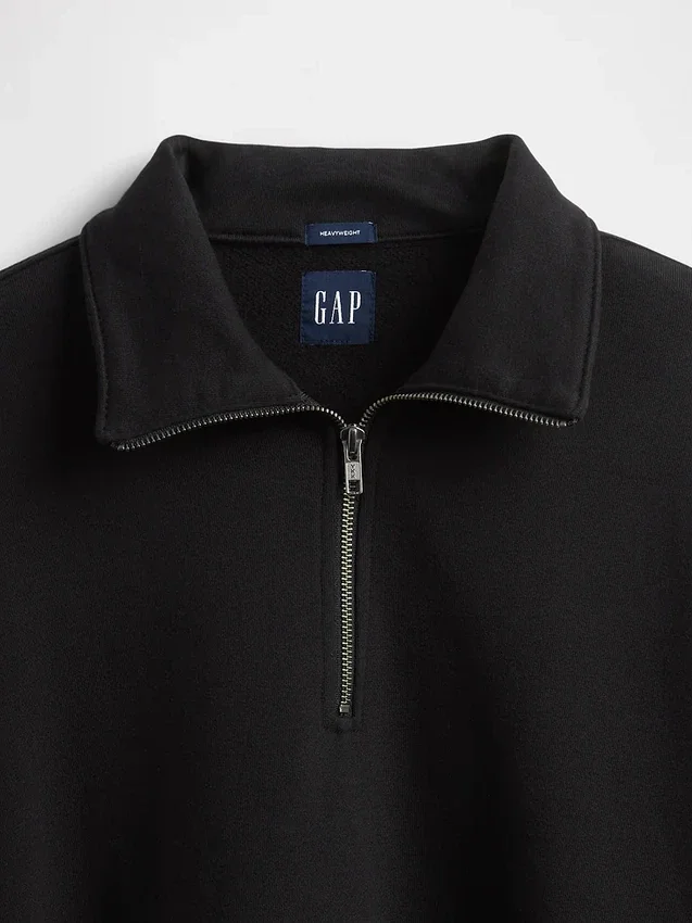 Jersey oversize de peso grueso con cremallera de un cuarto para adulto