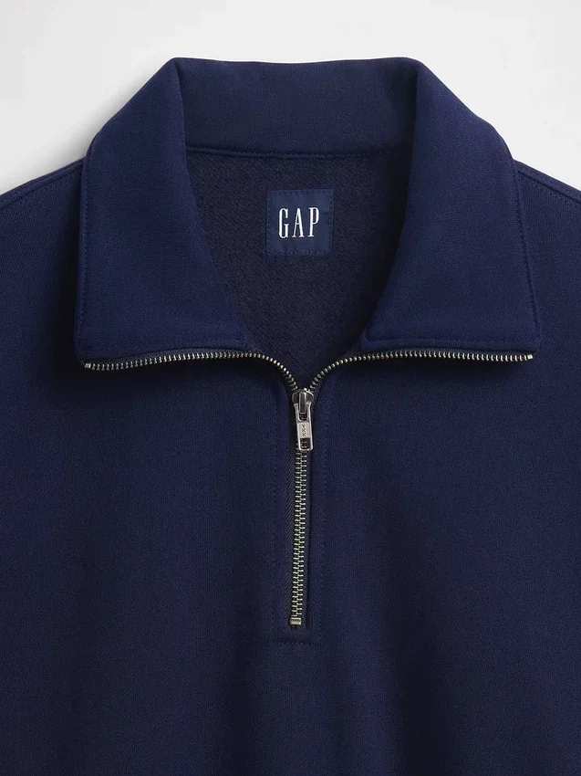 Jersey oversize de peso grueso con cremallera de un cuarto para adulto