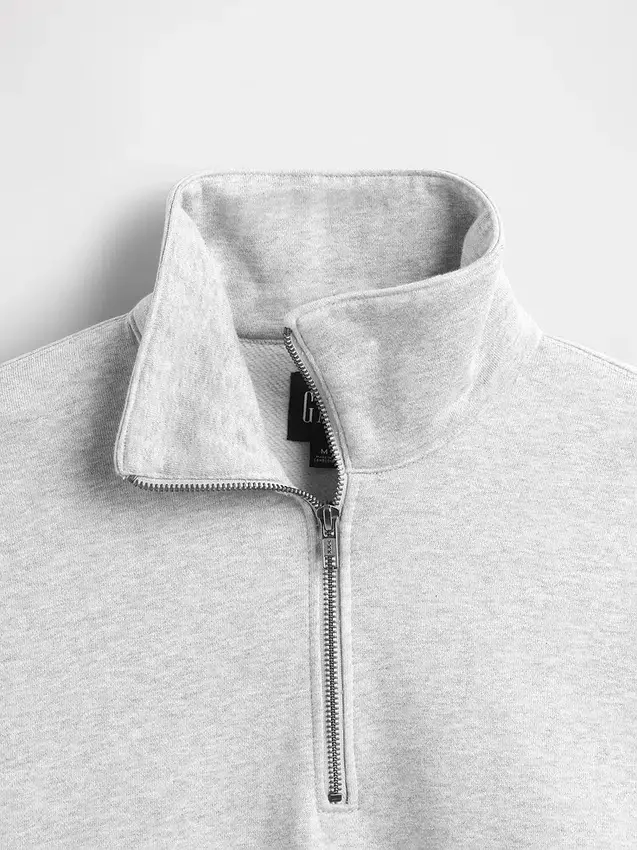 Jersey oversize de peso grueso con cremallera de un cuarto para adulto