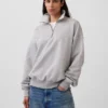 Jersey oversize de peso grueso con cremallera de un cuarto para adulto