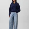 Jersey oversize de peso grueso con cremallera de un cuarto para adulto