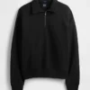Jersey oversize de peso grueso con cremallera de un cuarto para adulto