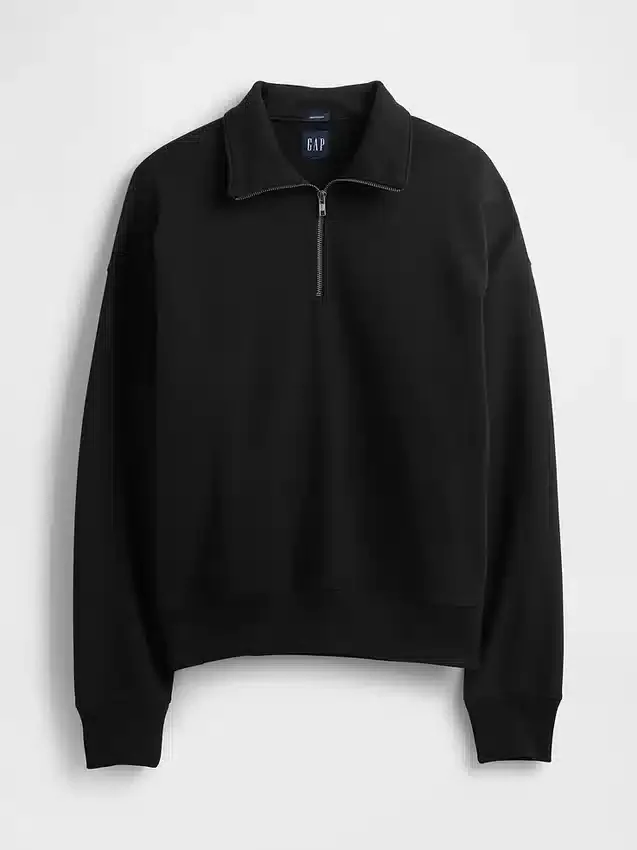 Jersey oversize de peso grueso con cremallera de un cuarto para adulto