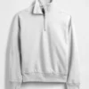 Jersey oversize de peso grueso con cremallera de un cuarto para adulto