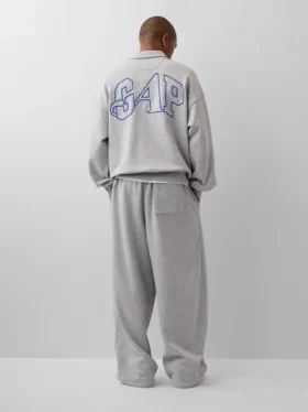 Jersey oversize de punto grueso con cremallera de un cuarto de GAP × Awake Ny