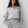 Jersey oversize de punto grueso con cremallera de un cuarto de GAP × Awake Ny