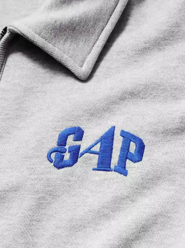 Jersey oversize de punto grueso con cremallera de un cuarto de GAP × Awake Ny
