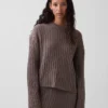 Jersey oversize de punto trenzado CashSoft