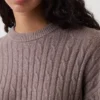 Jersey oversize de punto trenzado CashSoft