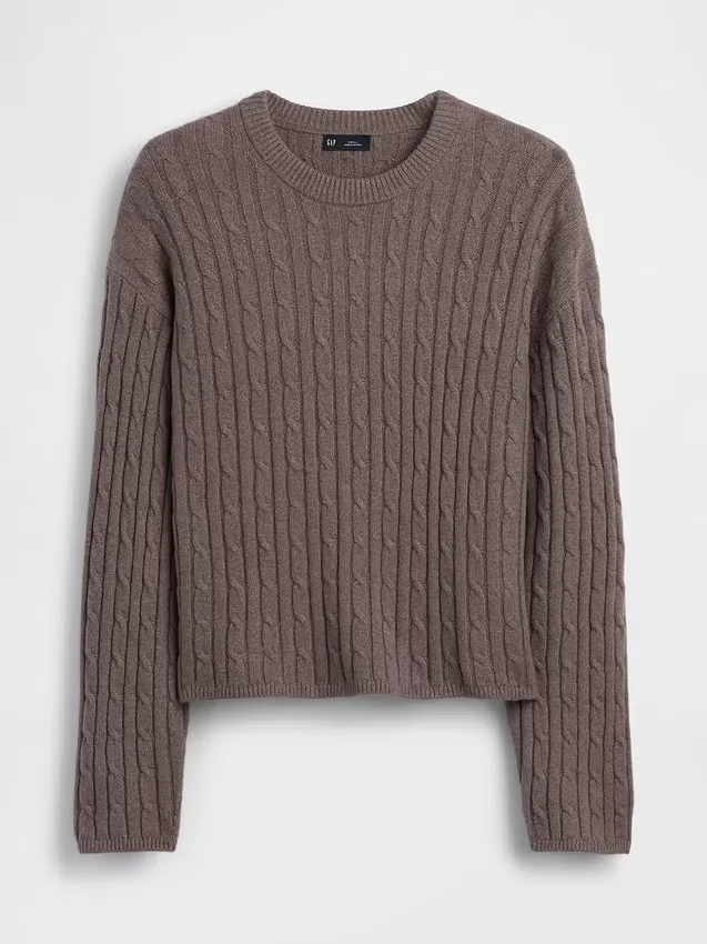 Jersey oversize de punto trenzado CashSoft