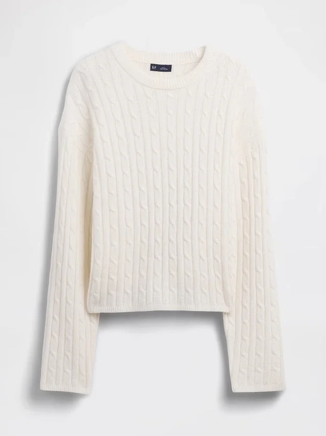 Jersey oversize de punto trenzado CashSoft