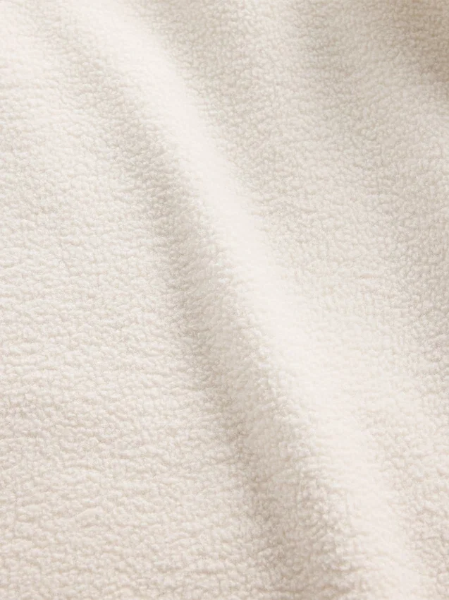 Jersey oversize de sherpa con media cremallera