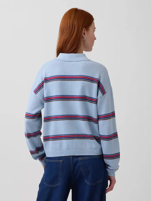 Jersey polo holgado 100 % algodón