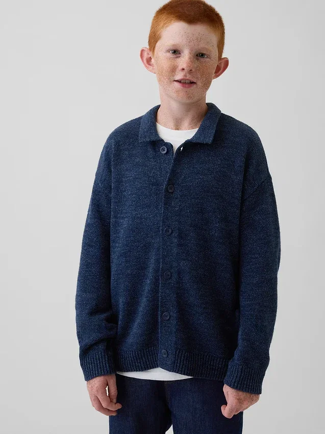 Jersey tipo polo holgado para niño