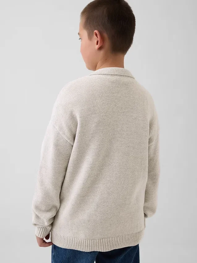 Jersey tipo polo holgado para niño