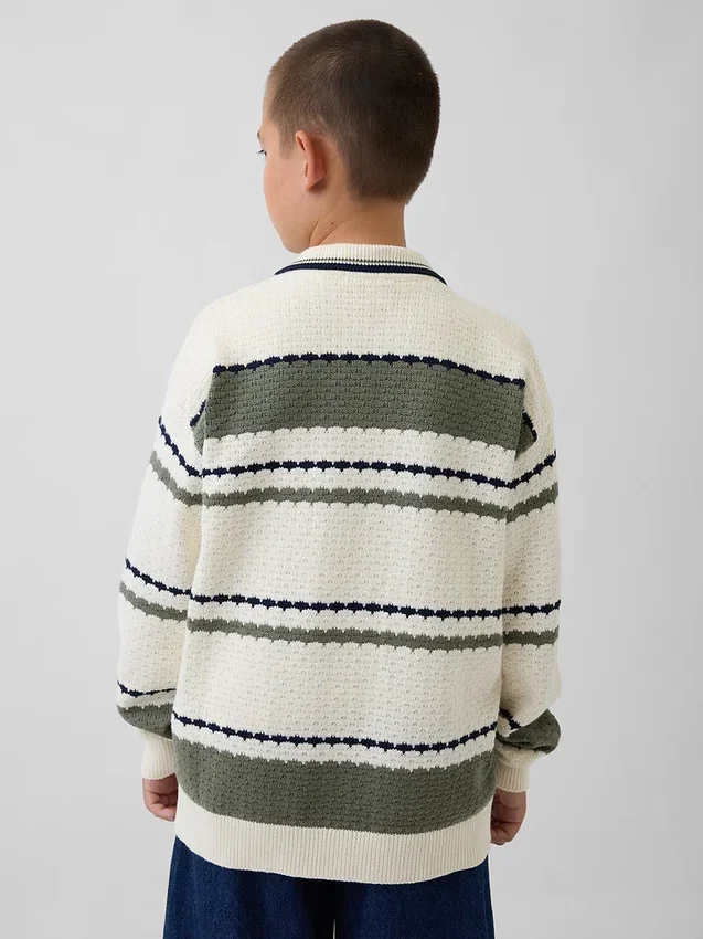 Jersey tipo polo holgado para niño
