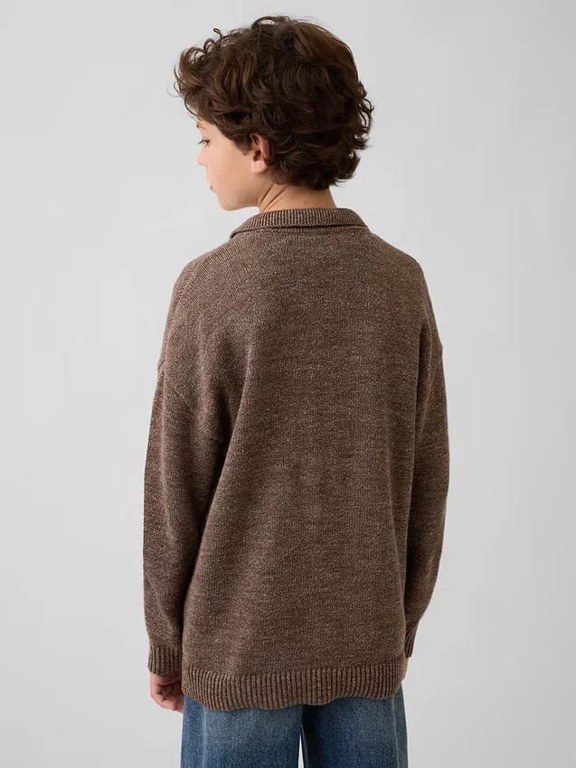Jersey tipo polo holgado para niño