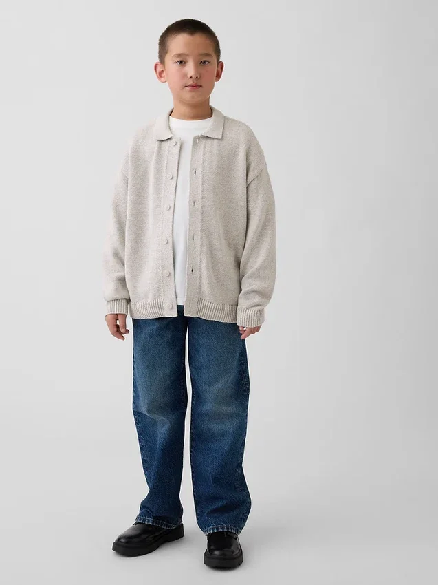 Jersey tipo polo holgado para niño