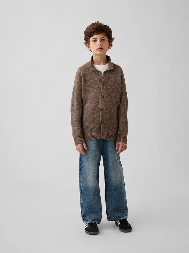 Jersey tipo polo holgado para niño