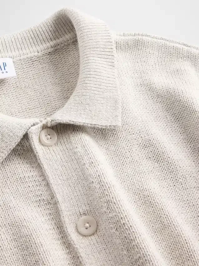 Jersey tipo polo holgado para niño