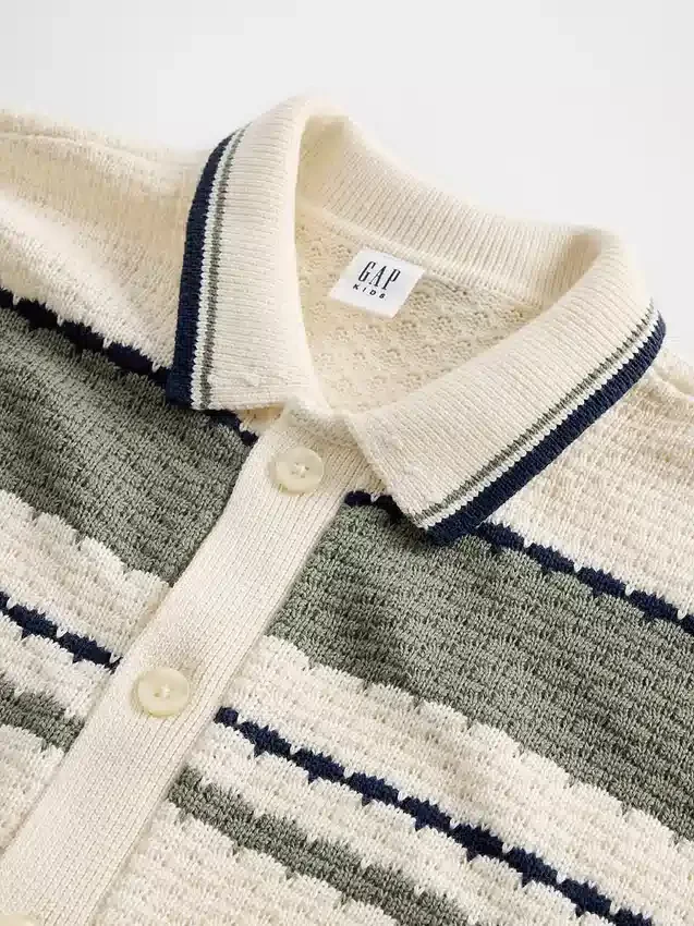 Jersey tipo polo holgado para niño