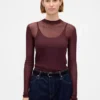 Jersey transparente de cuello alto