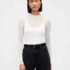 Jersey transparente de cuello alto