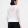 Jersey transparente de cuello alto