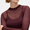 Jersey transparente de cuello alto