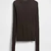 Jersey transparente de cuello alto