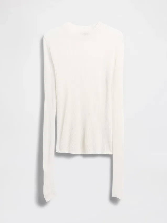 Jersey transparente de cuello alto