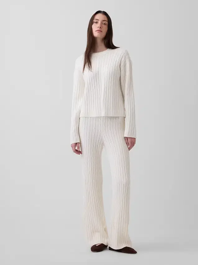 Jersey oversize de punto trenzado CashSoft