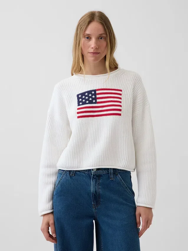 Jerséu corto oversize «Americana» 100 % algodón