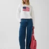 Jerséu corto oversize «Americana» 100 % algodón