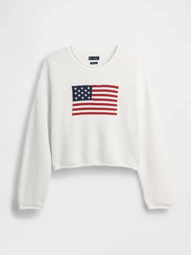 Jerséu corto oversize «Americana» 100 % algodón