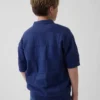 Jerséu de punto a cuadros con cuello Johnny para niño