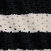 Jerséu de punto de ganchillo con cuello barco, 100 % algodón
