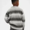 Jerséu holgado de cuello redondo para niño con efecto «space-dye»
