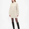 Jerséu mini de punto con cuello alto oversize