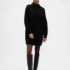 Jerséu mini de punto con cuello alto oversize