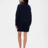 Jerséu mini de punto con cuello alto oversize
