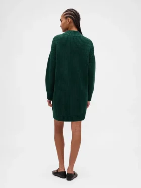 Jerséu mini de punto con cuello alto oversize