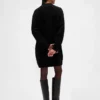 Jerséu mini de punto con cuello alto oversize
